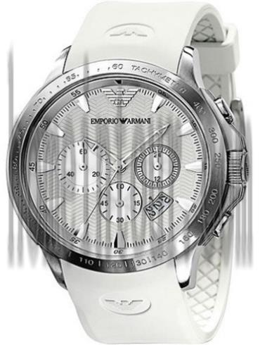 阿玛尼AR5850男表时尚男表系列-白色表带/表径&#8211;