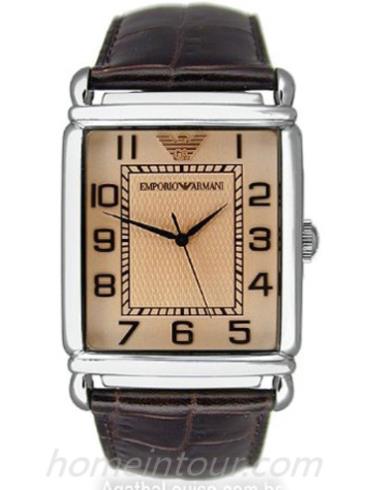 阿玛尼AR0403男表时尚男表系列-棕色表带/表径&#8211;