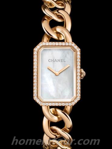 香奈儿H4412女表PREMIèRE系列-金色表带/表径20 x 28mm