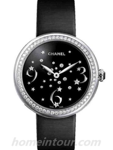 香奈儿H3097女表MADEMOISELLE PRIVé系列-黑色表带/表径37.5mm