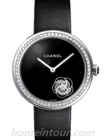 香奈儿H3093女表MADEMOISELLE PRIVé系列-黑色表带/表径37.5mm