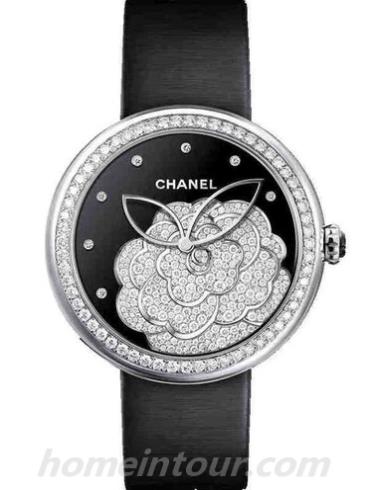 香奈儿H4318女表MADEMOISELLE PRIVé系列-黑色表带/表径37.5mm