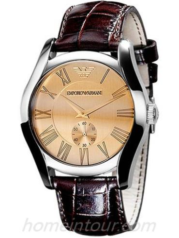 阿玛尼AR0645男表VALENTE系列-棕色表带/表径42mm