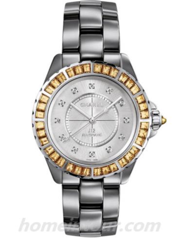 香奈儿H3124情侣表J12系列-灰色表带/表径33mm