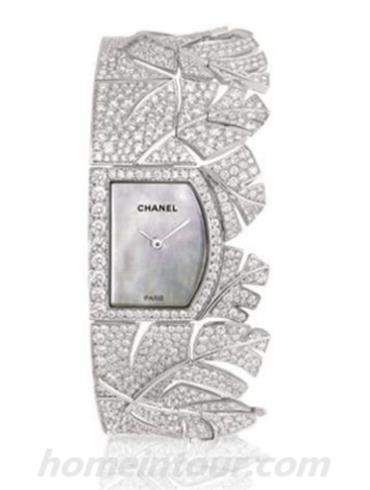 香奈儿J9309女表高级珠宝腕表系列-白色表带/表径—mm