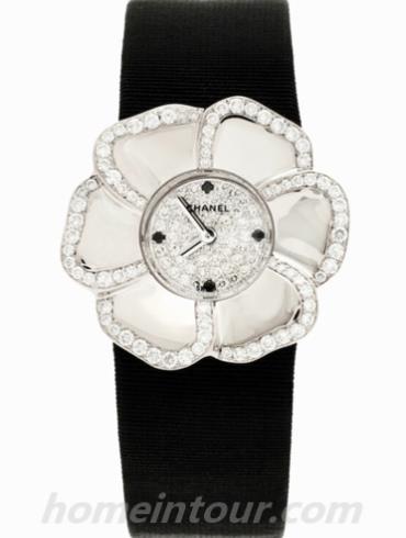 香奈儿H1190女表高级珠宝腕表系列-黑色表带/表径—mm