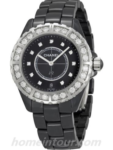 香奈儿H2428男表J12系列-黑色表带/表径38mm