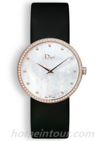 迪奥CD043171A001_0000女表LA D DE DIOR系列-黑色表带/表径38mm