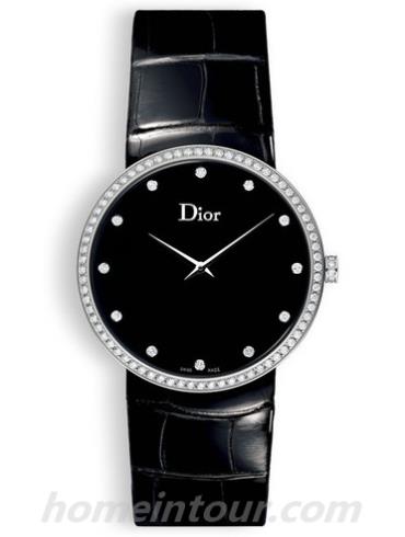 迪奥CD043114A003_0000女表LA D DE DIOR系列-黑色表带/表径38mm