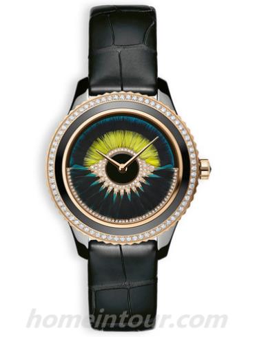 迪奥CD124BH4A004_0000女表DIOR VIII GRAND BAL系列-黑色表带/表径38mm