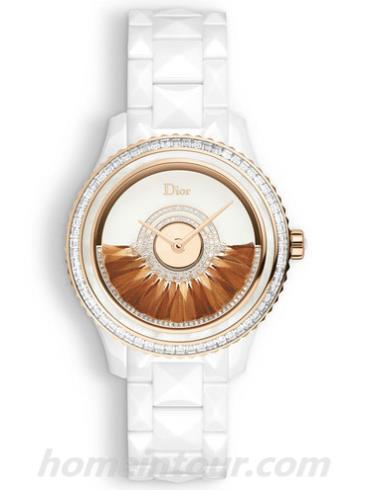 迪奥CD124BH1C001_0000女表DIOR VIII GRAND BAL系列-白色表带/表径38mm