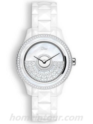 迪奥CD124BE4C001_0000女表DIOR VIII GRAND BAL系列-白色表带/表径38mm