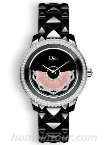 迪奥CD123BE0C003_0000女表DIOR VIII GRAND BAL系列-黑色表带/表径33mm