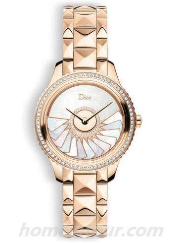 迪奥CD153B70M001_0000女表DIOR VIII GRAND BAL系列-金色表带/表径36mm