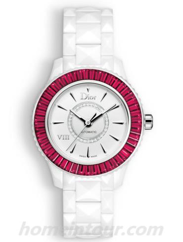 迪奥CD1235F7C001_0000女表DIOR VIII系列-白色表带/表径33mm