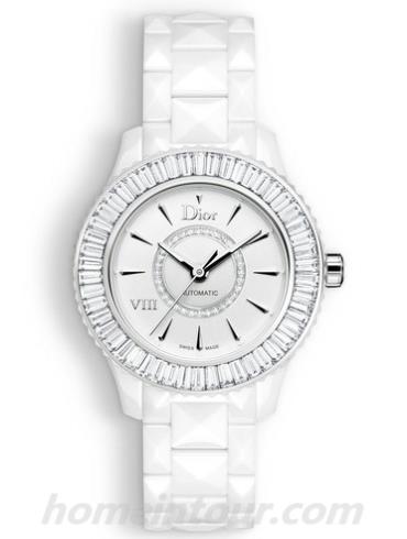 迪奥CD1235F9C001_0000女表DIOR VIII系列-白色表带/表径33mm