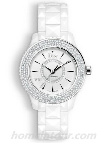 迪奥CD1235E5C001_0000女表DIOR VIII系列-白色表带/表径33mm