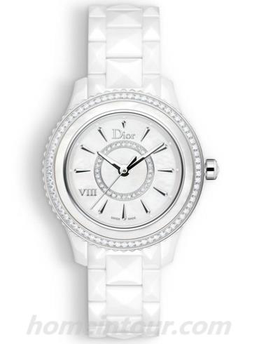 迪奥CD1231E4C001_0000女表DIOR VIII系列-白色表带/表径33mm