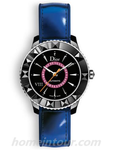 迪奥CD1235E7A001_0000女表DIOR VIII系列-蓝色表带/表径33mm