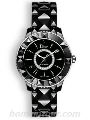 迪奥CD1235E2C001_0000女表DIOR VIII系列-黑色表带/表径33mm