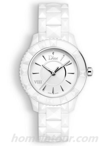 迪奥CD1231E2C001_0000女表DIOR VIII系列-白色表带/表径33mm
