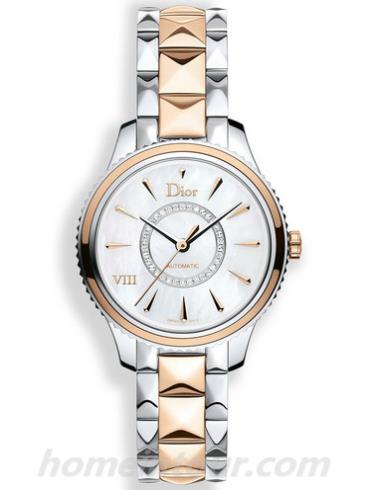 迪奥CD1525I0M001_0000女表DIOR VIII MONTAIGNE系列-间金色表带/表径32mm