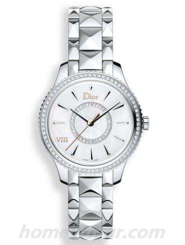 迪奥CD152111M001_0000女表DIOR VIII MONTAIGNE系列-银色表带/表径32mm