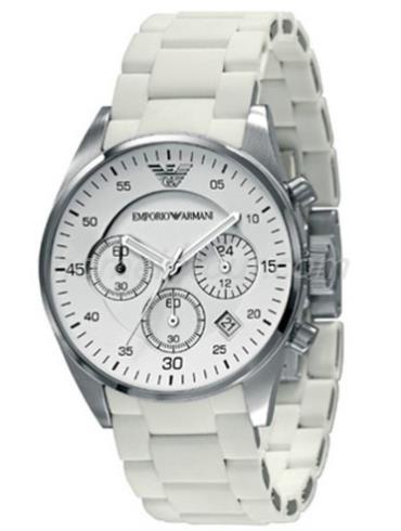 阿玛尼AR5867男表时尚男表系列-白色表带/表径&#8211;