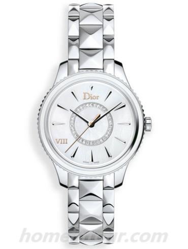 迪奥CD152110M004_0000女表DIOR VIII MONTAIGNE系列-银色表带/表径32mm
