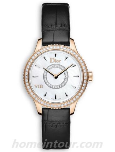 迪奥CD151170A001_0000女表DIOR VIII MONTAIGNE系列-黑色表带/表径25mm