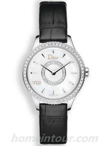 迪奥CD151110A001_0000女表DIOR VIII MONTAIGNE系列-黑色表带/表径25mm