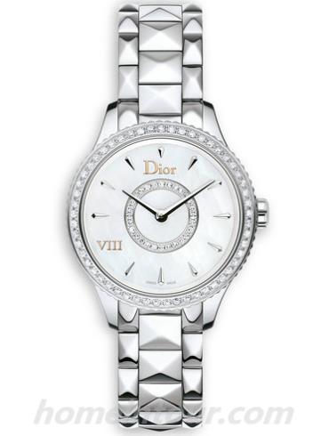 迪奥CD151110M001_0000女表DIOR VIII MONTAIGNE系列-银色表带/表径25mm