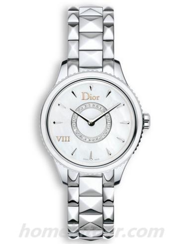 迪奥CD151111M001_0000女表DIOR VIII MONTAIGNE系列-银色表带/表径25mm