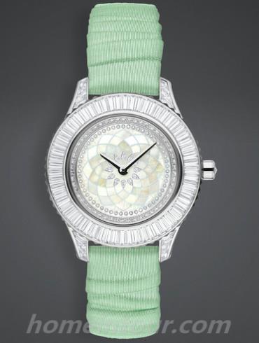 迪奥CD13356ZA001_0000女表DIOR GRAND SOIR-水绿色表带/表径33mm