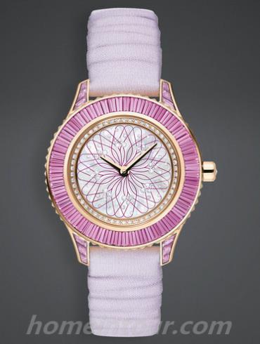 迪奥CD13357ZA002_0000女表DIOR GRAND SOIR-薰衣草色表带/表径33mm