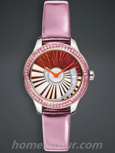 迪奥CD153BIZA007_0000女表DIOR VIII系列-粉红色表带/表径36mm