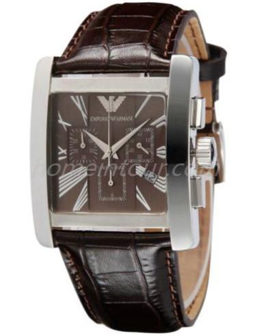 阿玛尼AR0185男表时尚男表系列-棕色表带/表径&#8211;