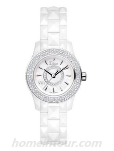 迪奥CD1221E4C001女表-白色表带/表径33mm