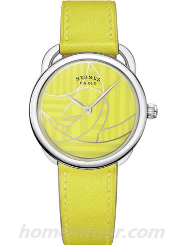 爱马仕Arceau_Casaque_Y1男表Arceau系列-黄色表带/表径36mmmm