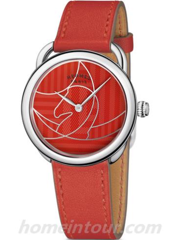 爱马仕Arceau_Casaque_R1男表Arceau系列-红色表带/表径36mmmm