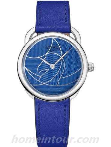 爱马仕Arceau_Casaque_B2请选择Arceau系列-蓝色表带/表径36mmmm