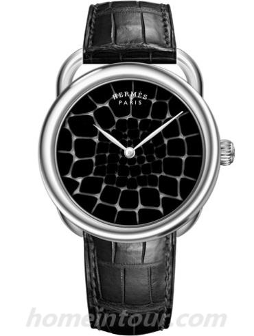 爱马仕AR41-Cadran_Cristal01_1女表Arceau系列-黑色表带/表径26mmmm