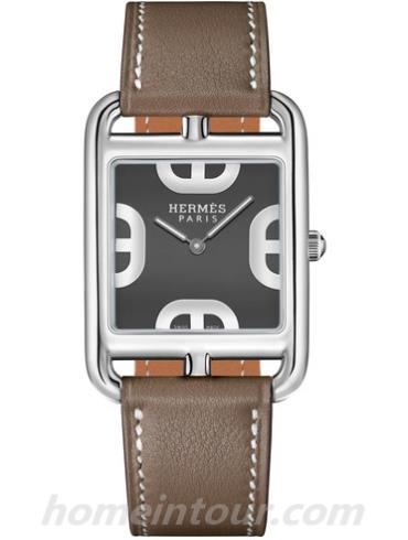 爱马仕Cape_Cod_GM_etoupe_S女表Cape Cod系列-麻灰色表带/表径29mmmm