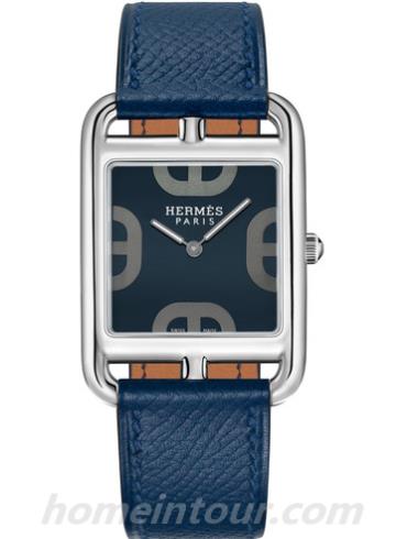 爱马仕Cape_Cod_GM_bleu_S女表Cape Cod系列-蓝色表带/表径29mmmm
