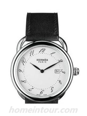 爱马仕026854WW00女表时间暂停系列-黑色表带/表径38mm