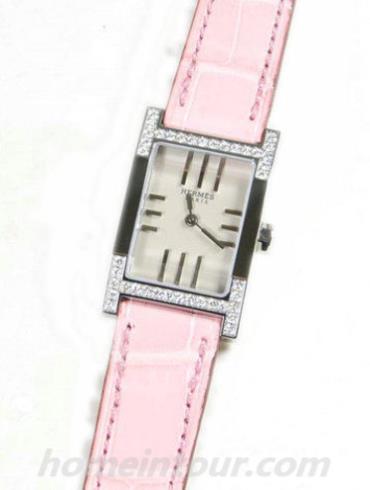爱马仕TA1.230.280_MRP女表Tandem系列-粉色表带/表径24x19mm