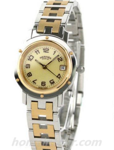 爱马仕CL4.220.430_3822女表PM系列-间金色表带/表径24mm