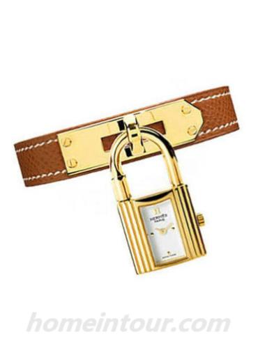 爱马仕023725WW00女表Kelly系列-棕色表带/表径—mm