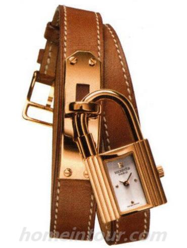 爱马仕023695WW00女表Kelly系列-棕色表带/表径—mm