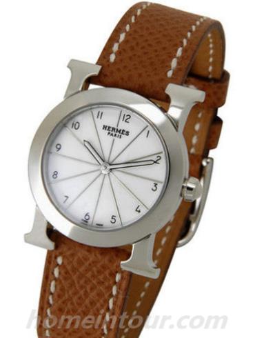 爱马仕HR1.210.130_UGO女表H Hour系列-棕色表带/表径25mm